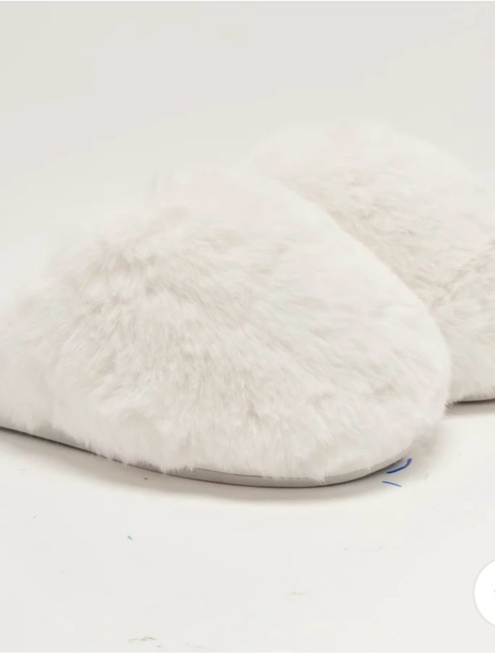 White Free People Snowball Slippers - Size 10